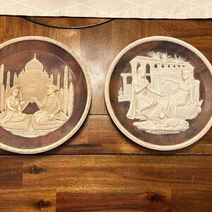 Vintage Decorative Plates with Intricate Designs